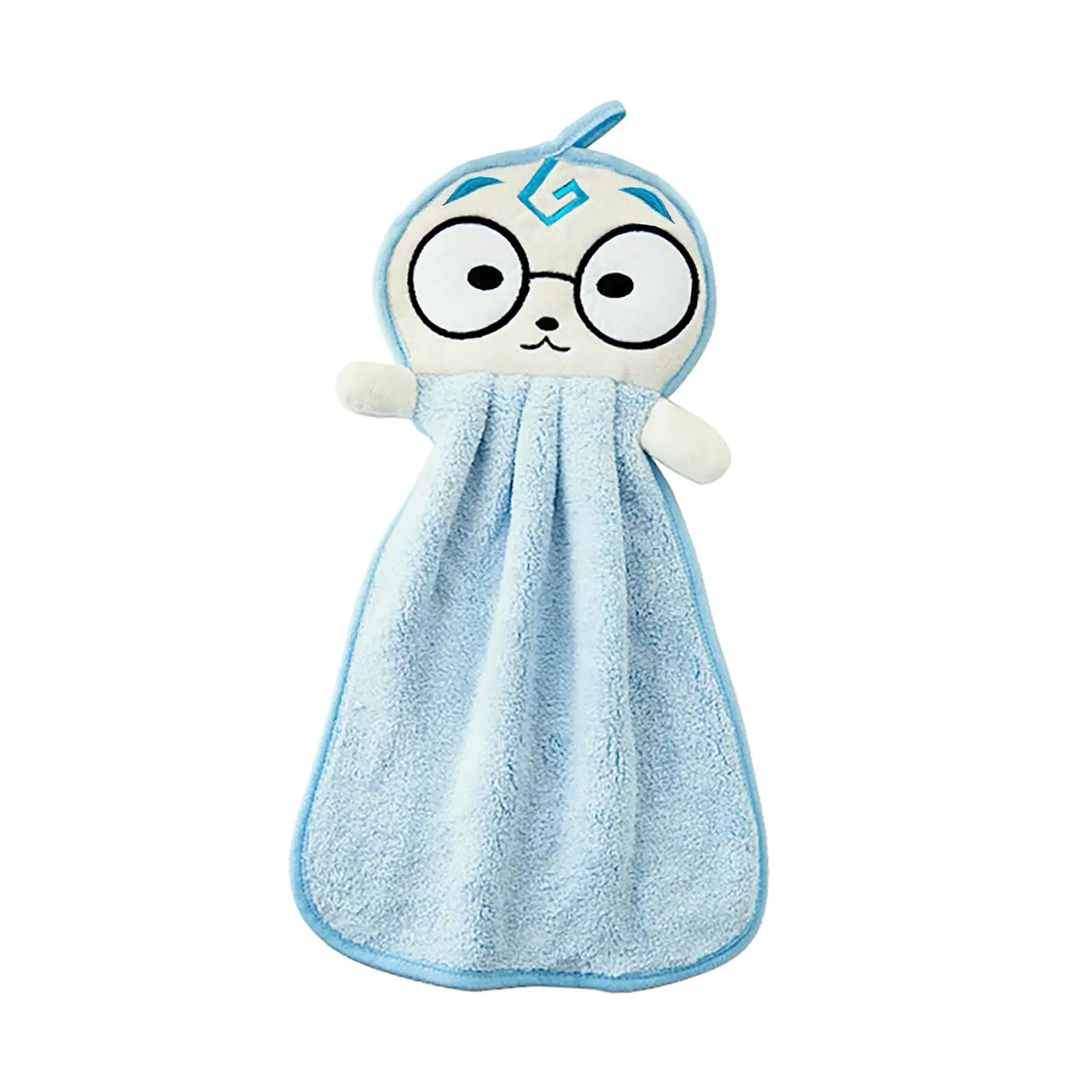 Absorbent Plush Hanging Hand Towel Quick Drying Mini Towel Cute Dish Cloth for Kitchen and Bathroom