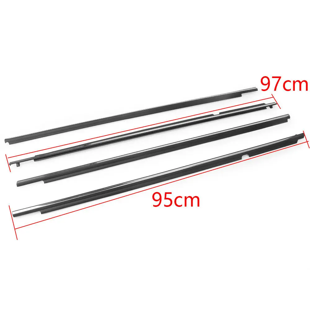 For Toyota Corolla 2009-2012 Car Exterior Window Weatherstrip Seal Belt Chrome Molding Trim Water Shield Layer Sealing Strip