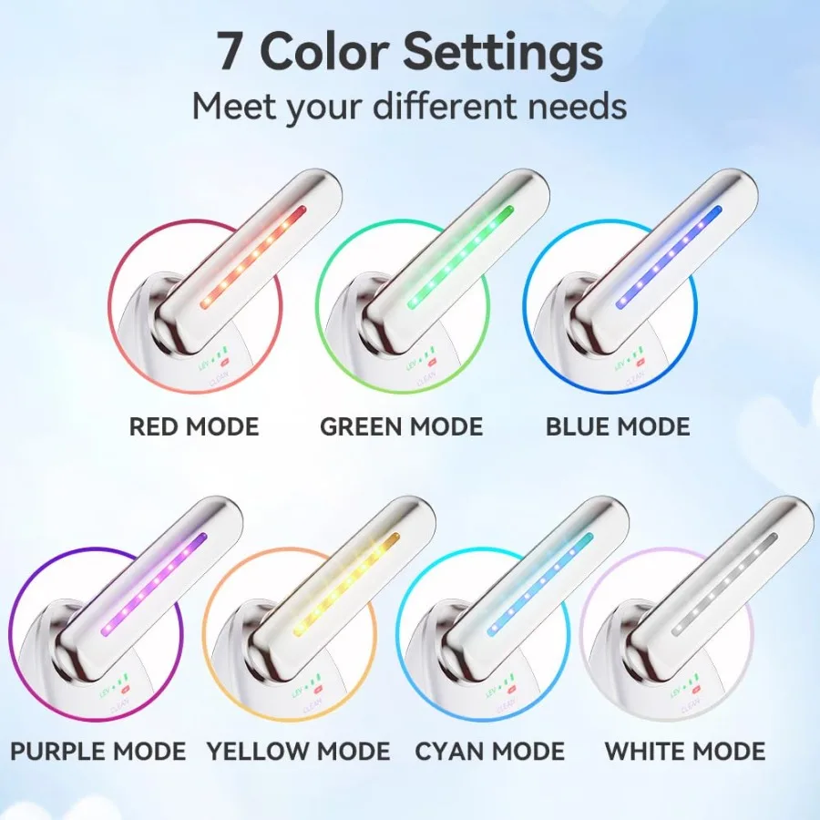 เครื่องนวดคอ 7in1 Multifunctional Facial Massager Face Sculpting เครื่องมือสําหรับ Skin Care AtHome Face เครื่องมือการสั่นสะเทือนและ Therma