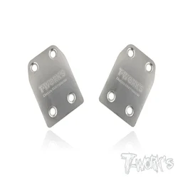 Original T works  TO-220-X Stainless Steel Rear Chassis Skid Protector ( Xray XB8, XB9,XB8E,XB8'22 ) 2pcs. Rc part