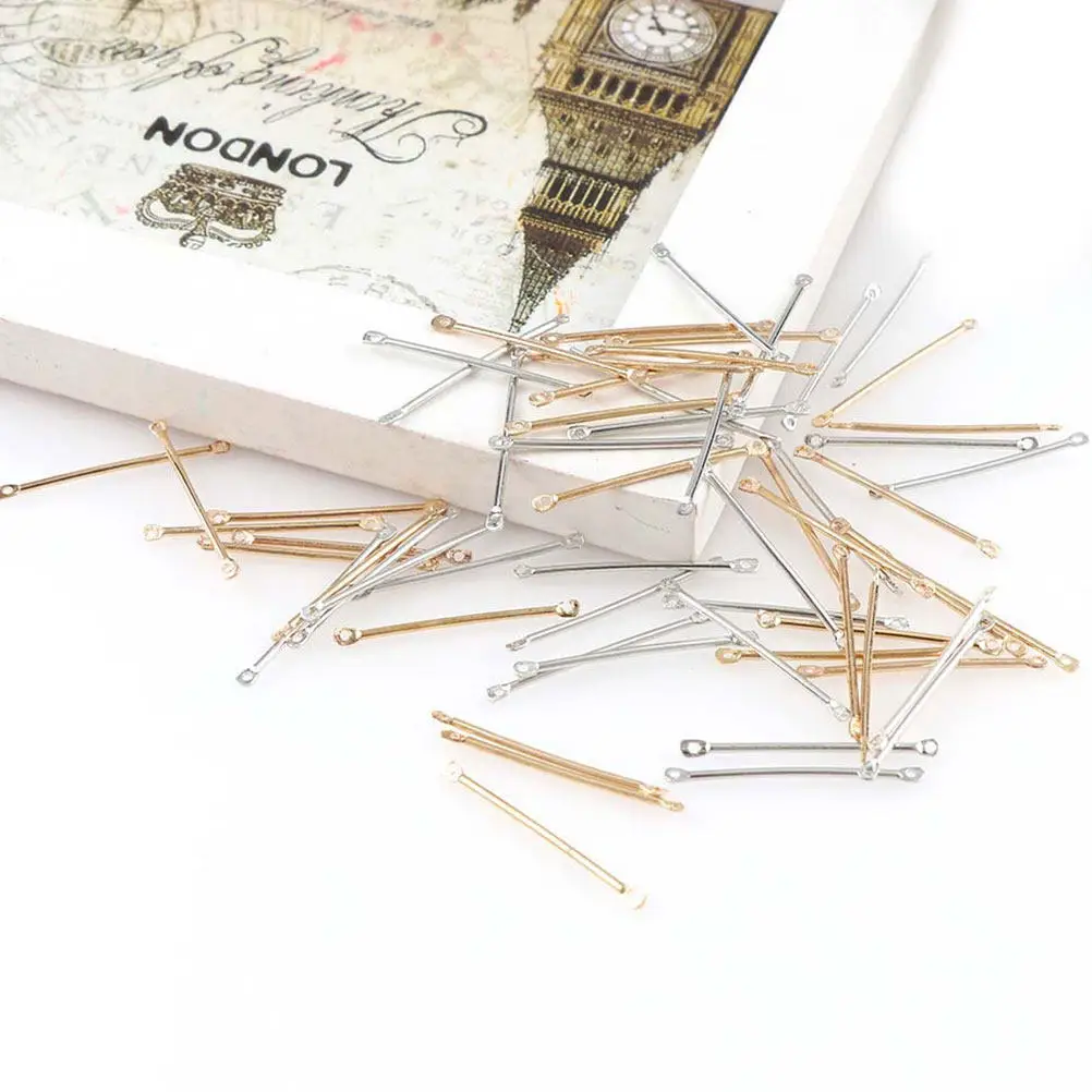 

200 шт. фурнитуры для серег DIY, 25 мм, серебристые железные соединители с покрытием для изготовления серег ручной работы, декоративные элементы для рукоделия