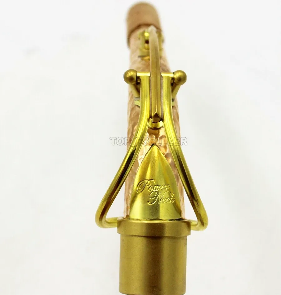 اليد مطروق الفوسفور النحاس ألتو ساكسفون SAX الرقبة SBA الرقبة 24.5 مللي متر Unlacquer