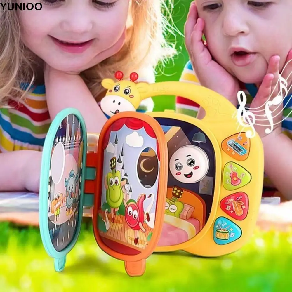 

Montessori Nursery Book Early Educational Multifunction Musical Learning Toys Intellectual Flipped E-book