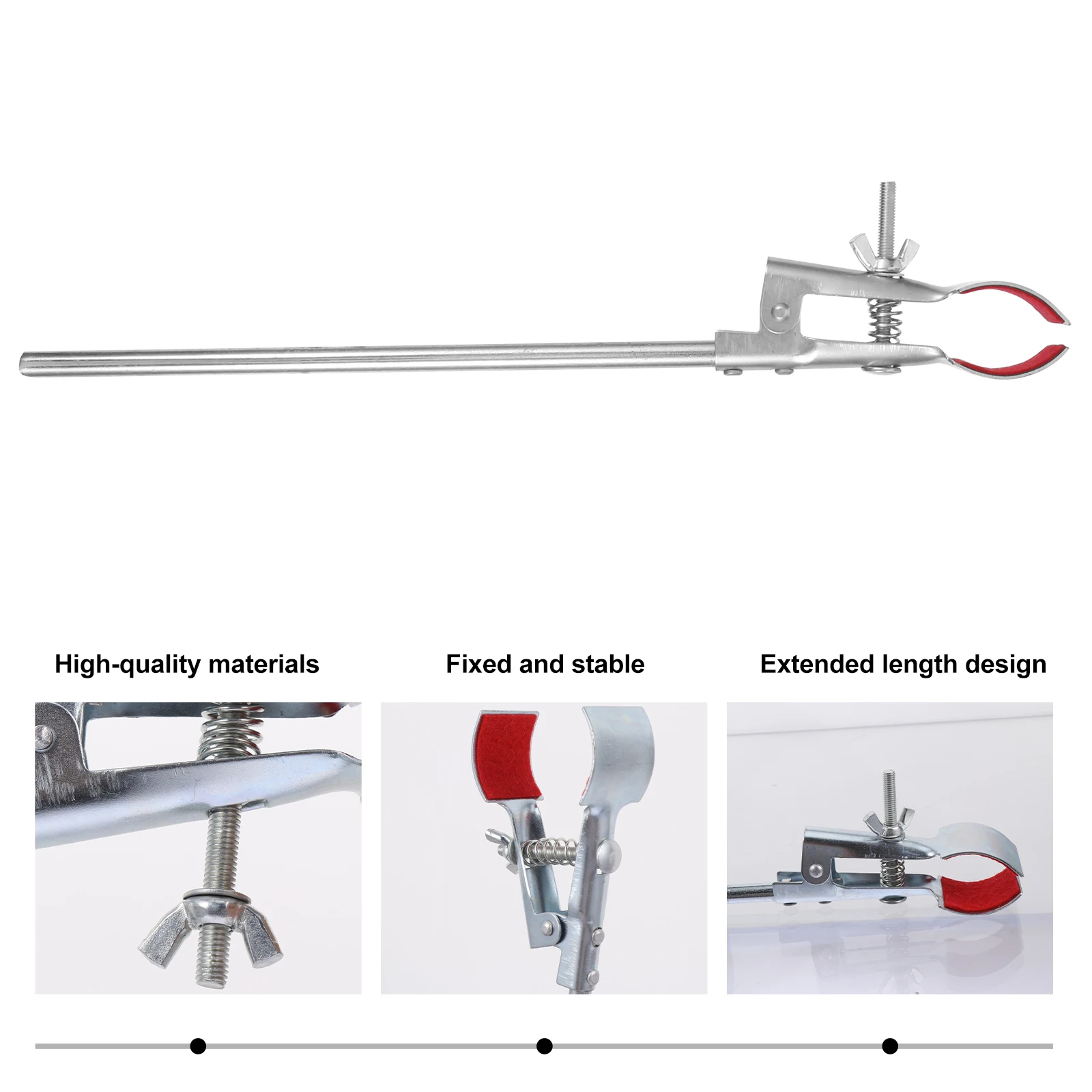 

Beaker Clamp Extended Flask Clip Flasks Clamps Cake Test Tube Steel Silver Alloy Tubes