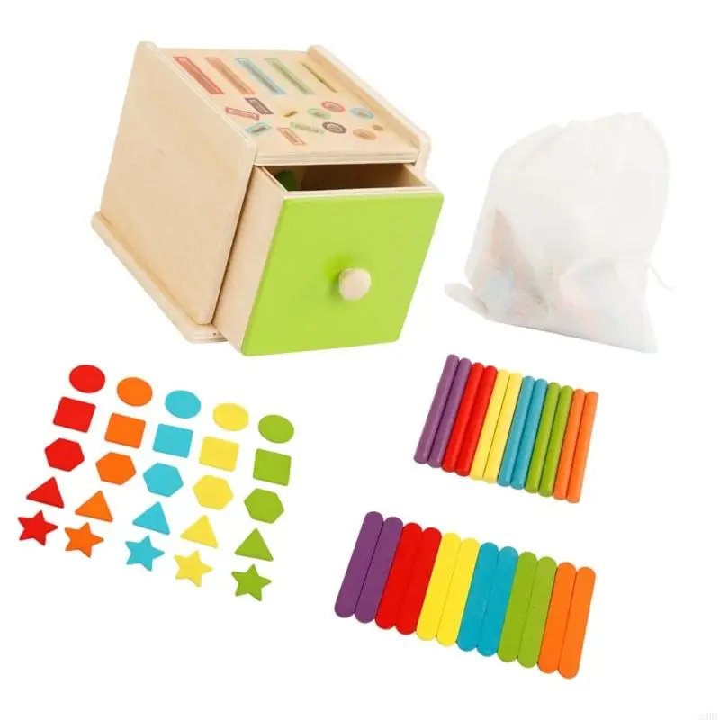 Scatola per selezione delle monete in legno, giocattolo educativo per le abilità motorie fini in età prescolare, per dei
