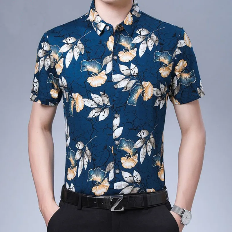 Summer Multicolor Printing Single Breasted Mens Designer Clothes 2023 New Male Clothes Streetwear T-Shirt Tops Trend Business