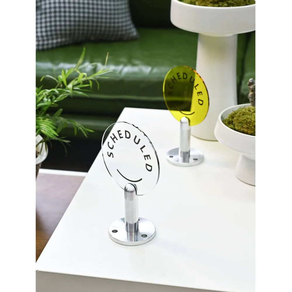 Papan Akrilik - Papan Display Vertikal Bulat untuk Meja Kafe, Meja Resepsionis Hotel & Meja Makan
