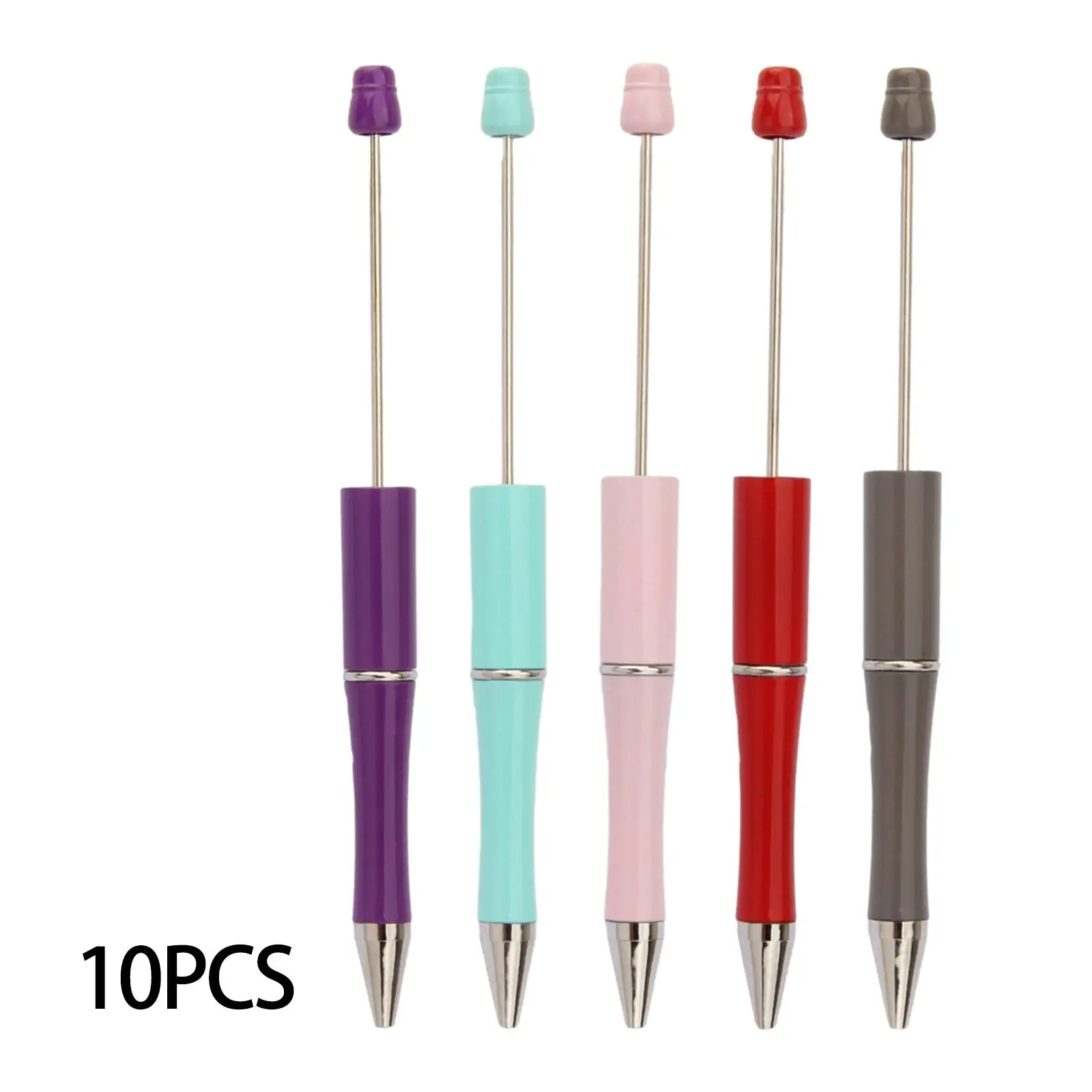 10x Perlenstift DIY Schule Büro Schreibzubehör Perlen Kugelschreiber für DIY Stift