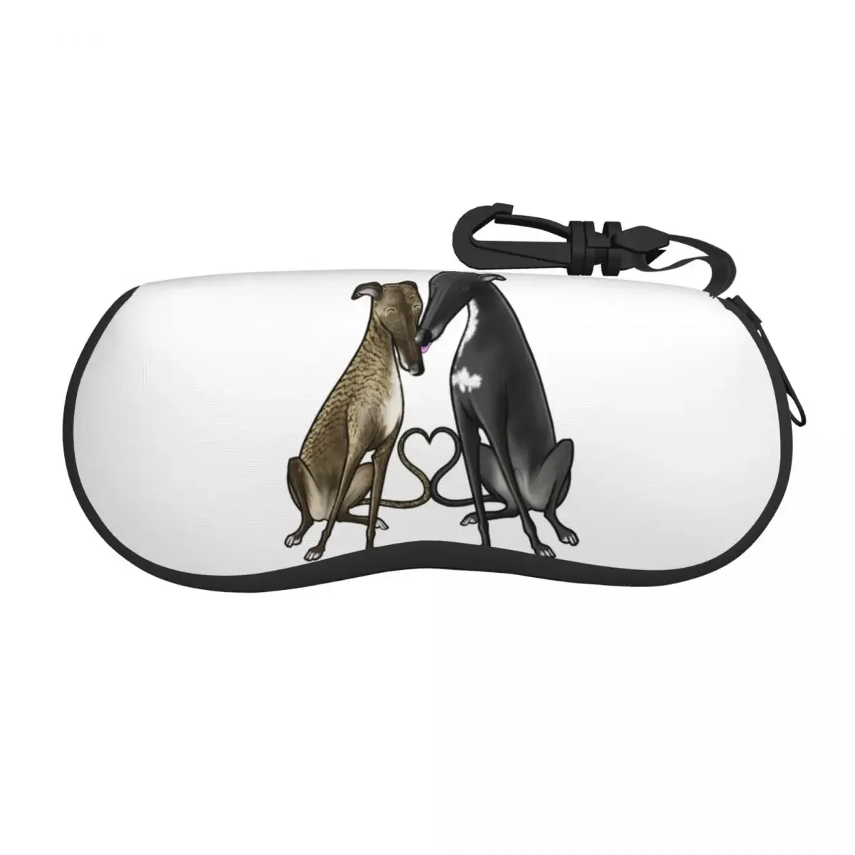 Greyhound Whippet Sighthound Dog Eyeglass Glasses Case Men Women Soft Dog Lover Art Sunglasses Protective Pouch