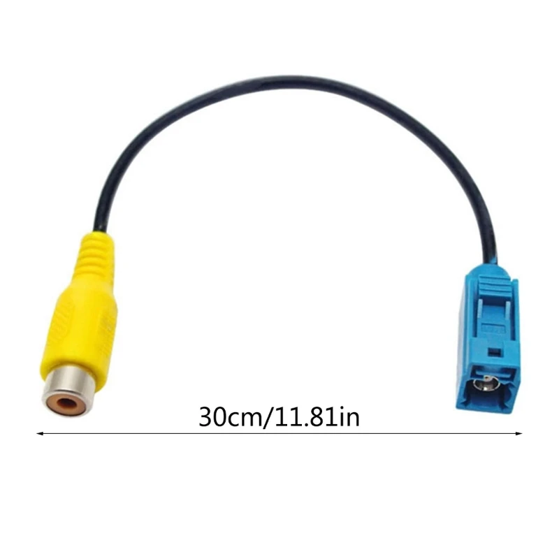 Car Reversing Rear View Camera Adapter Cable Female to RCA Female Video Cable Suitable for C GLKS80L 30cm/12-inches