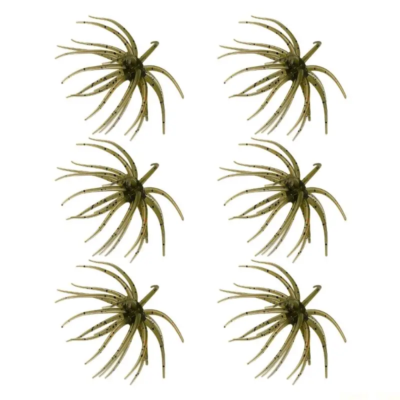 

U2JB 6Pcs Artificial Sea Urchin Lures Soft Floating Swimbait Artificial Baits For Beginner And Professional Anglers Enduring