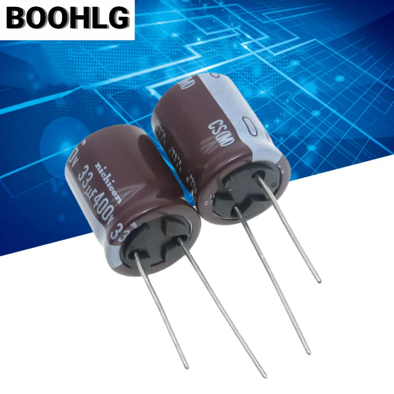 

5PCS 33UF 400V Nichicon electrolytic capacitor 400V 33UF 16X20 CS high frequency and low resistance