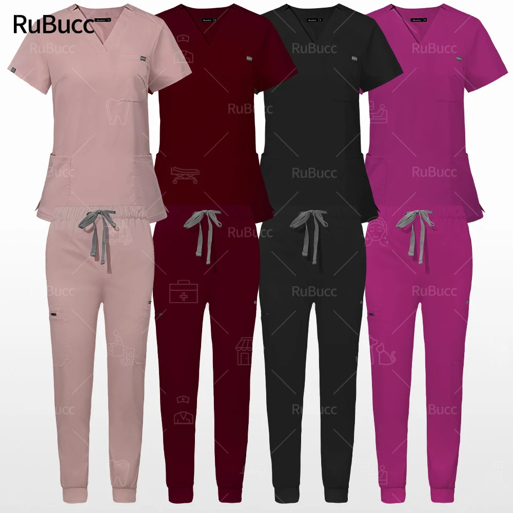 

Classic Medical Scrub Uniform Nurse Workwear Wholesale Scrubs Suit Reusable Hospital Jogger Uniform Pet Grooming Working Clothes