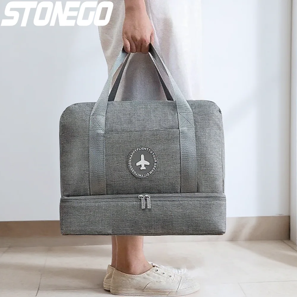 

New Men Women Wet Dry Separation Waterproof Sports Gym Bag Travel Duffel Bag Lightweight Carry On Handbag for Outdoor Travel