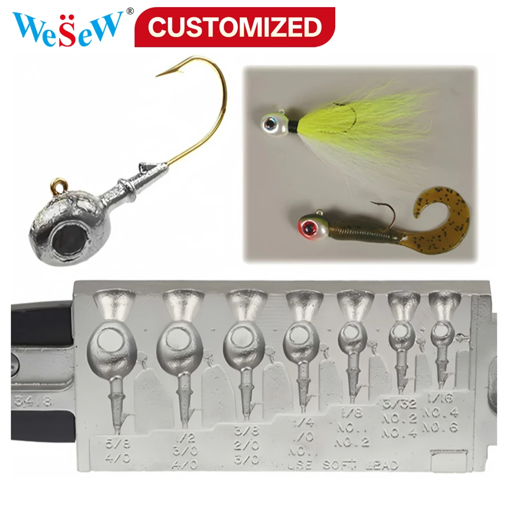 

OEM Swing-Style 1-4 oz Mimi Diamond Jig Head Mold Casting Plastic Hard Squid Jig Head Fishing Lure Mold 80g Fishing