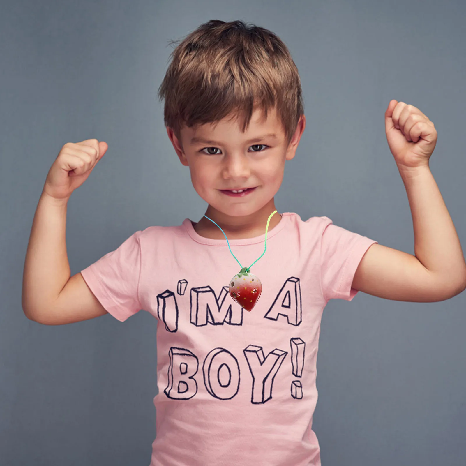 

6 Holes Strawberry Shape Ceramic Ocarina Beginners Practice Wind Instrument Durable Easy to Holes Ocarina