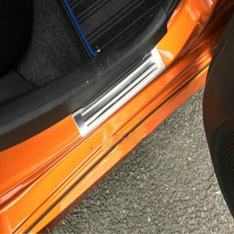 For Nissan Note E12 E-power 2016-2019 steel outer Door Sill Panel Scuff Plate Kick TrimThreshold Step Protector Car Accessories