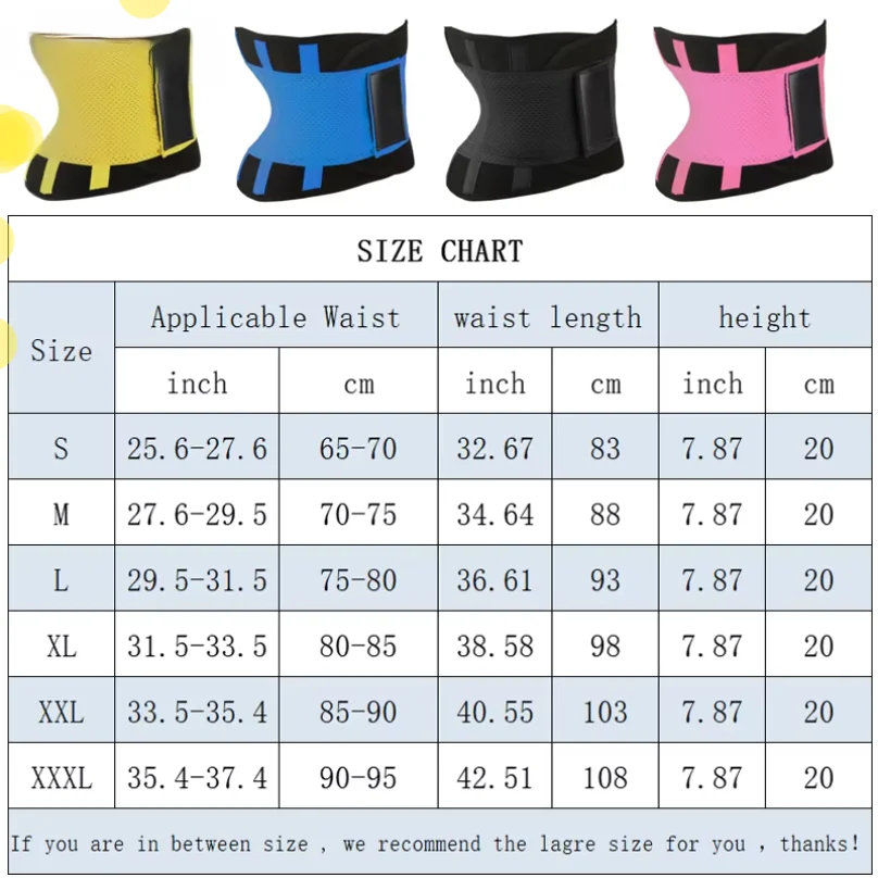 Women Sauna Sweat Abdomen Trimmer Belt Waist Trainer Slimming Body Shaper Corset Workout Belly Slim Fat Burner Girdles