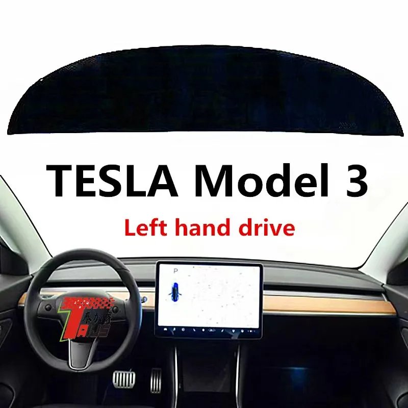 

TAIJS Factory Anti dust Good Quality Polyester Fibre Car Dashboard Cover For TESLA Model 3 Left hand drive