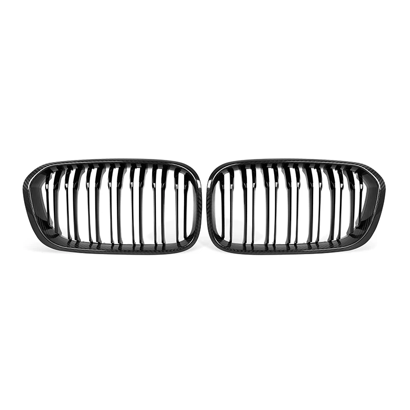 Grille de pare-chocs avant à double lamelles en fibre de carbone sèche, grille F30 pour BMW Série 1, F20, LCI, 2015, 2016, 2017, 2018, 2018, 2020