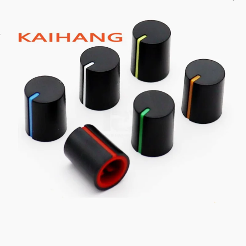 10PCS Plastic Knob Cap Diameter 11mm Height 13.5mm Potentiometer Encoder Knob Amplifier Volume Knob Cap D Axis Inner Hole 6MM