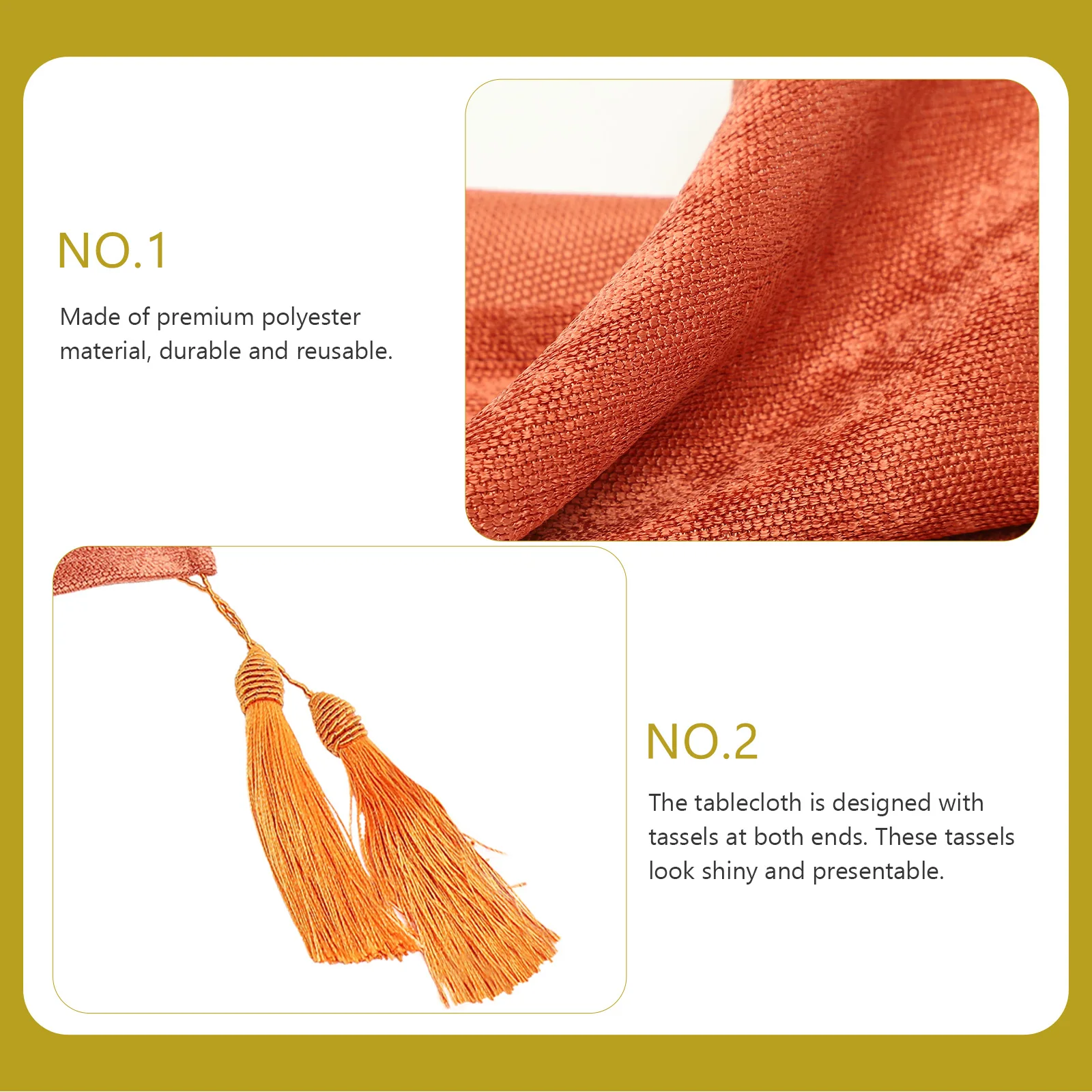 

Vintage Style Table Runner in Light Color Cotton Linen Material Perfect for Picnic Party Dinner Decorative Table Cover with