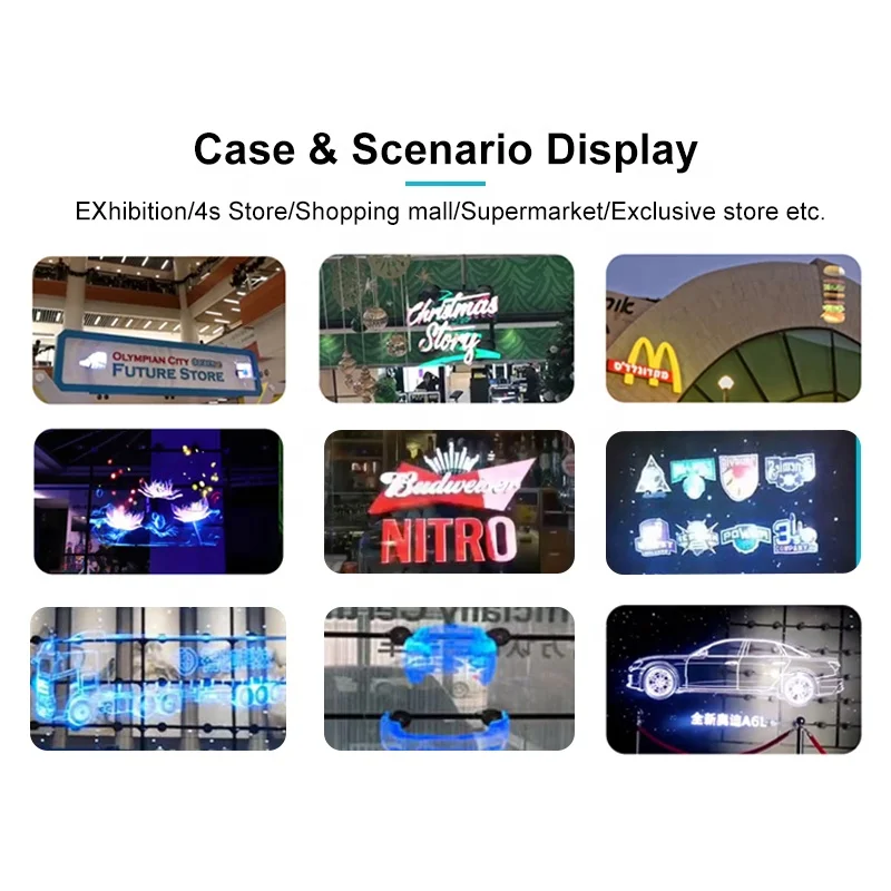 New Product Outdoor 52cm 3D Holographic Projector Led Fan 3D Hologram Advertising Display Fan