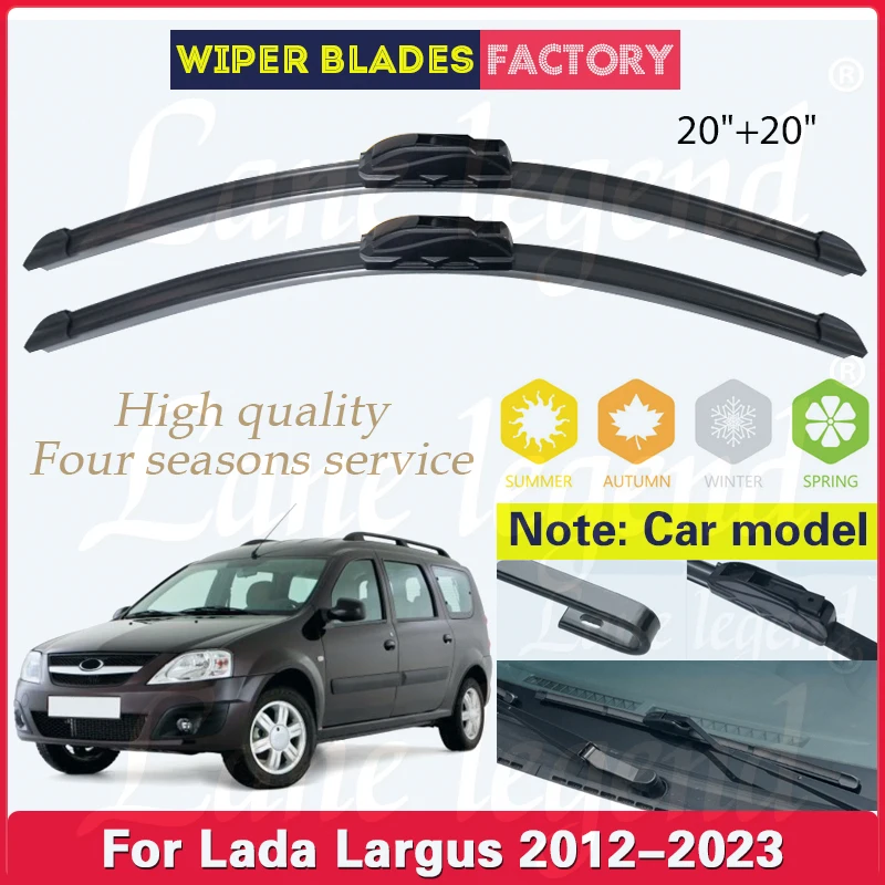 

Car Front Wiper Blades For Lada Largus 2012 - 2023 Windshield Windscreen Clean Window Rain Brushes 20"+20" Car Accessories