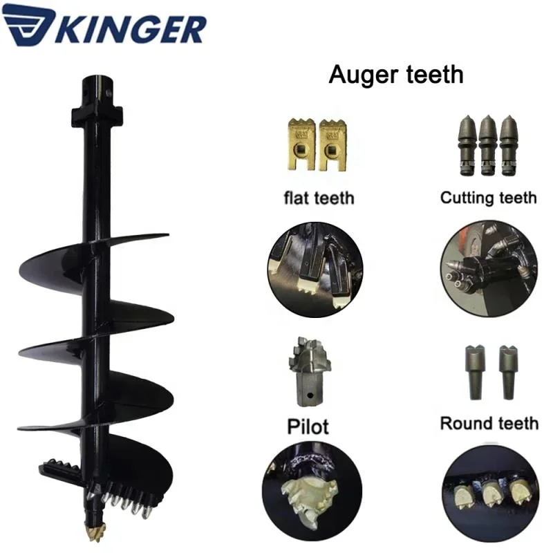 Post Hole Digger New Design KINGER Auger Torque Hydraulic Auger Drill for Tree Planting