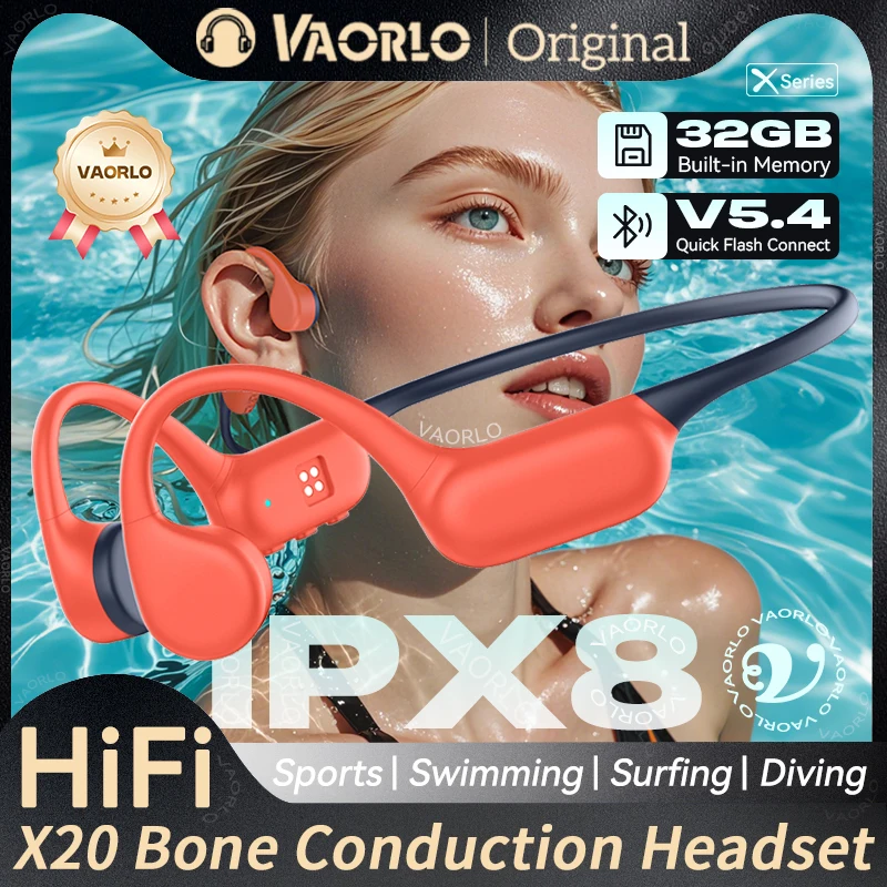 Casque audio sans fil à conduction osseuse original, Bluetooth 5.4, lecteur MP3 32 Go, étanche IPX8, pour la natation, le sport, la musique, Hi-Fi, OpenSwim Pro2, pour la course à pied, le cyclisme et le fitness