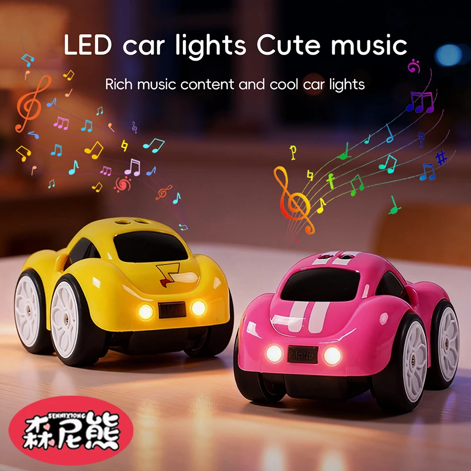 SENNIXONG Auto Elettrica RC 5 in 1 con Modalità di Induzione Magica, Veicolo su Binari con Evitamento Ostacoli e Seguimento Linea, Giocattolo per Bambini