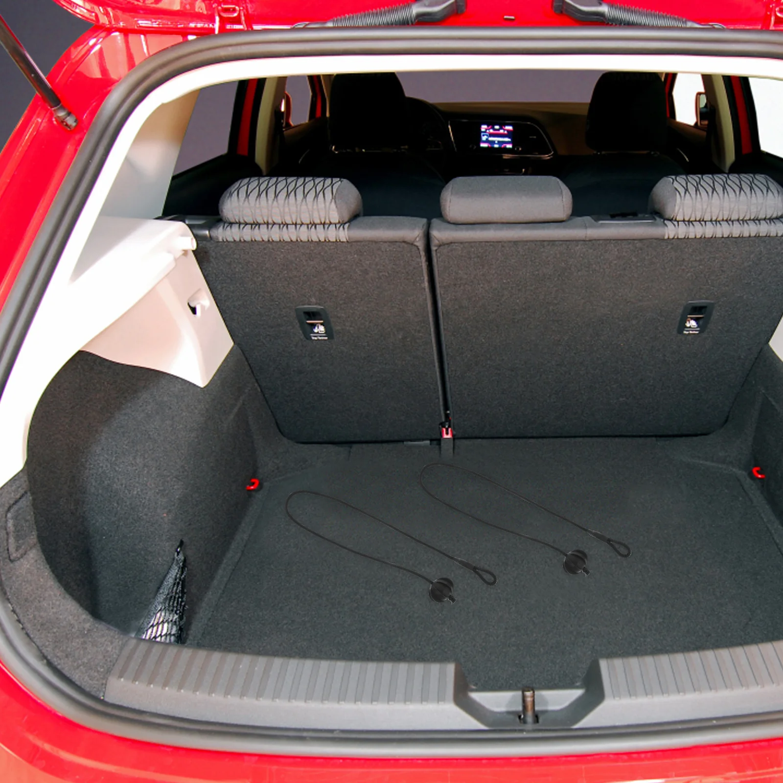 

2pcs Car Rear Trunk Strap Adjustable Parcel Shelf Tie Down Durable Trunk Storage Lift String Car Accessories For Camping Hiking