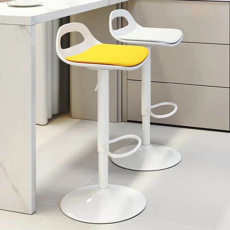 Luxury White Bar Stool Minimalistic Relaxing Modern Swivel Lounge Bar Chairs Ergonomic Design Taburete Alto Unique Furniture