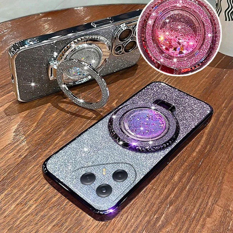 

Case For Tecno Pova 7 Ultra Liquid Sand Diamond Swan Phone Holder Shockproof Case for Tecno Pova 7 Ultra