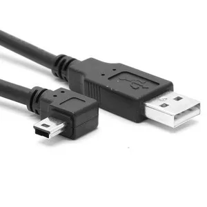 Right Angled 90 Degree Mini USB B Type 5pin Male to USB 2.0 Male Data Cable 0 .5M U2-057-RI