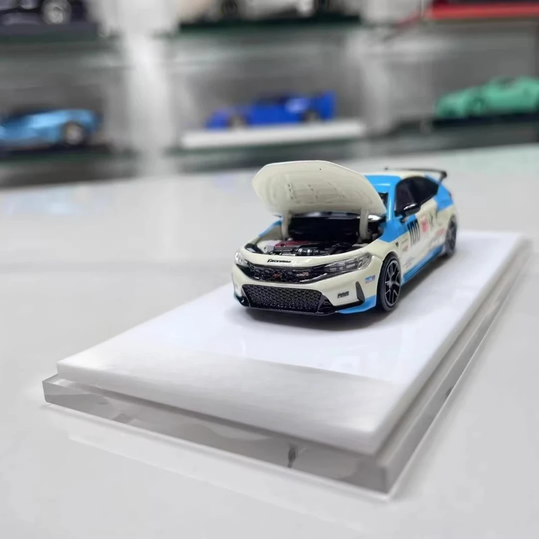 FOR Civic Type R FL5 light  car model 1:64 Alloy material ornaments for collection display and appreciation