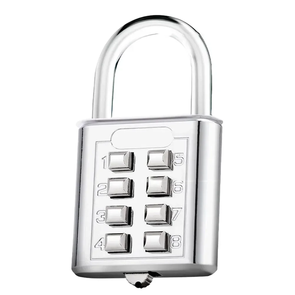 8-Digit Password Combination Padlock Zinc Alloy Suitcase For Smart Password Lock For Travel Bags Cabinets Iron Doors Tool Boxes