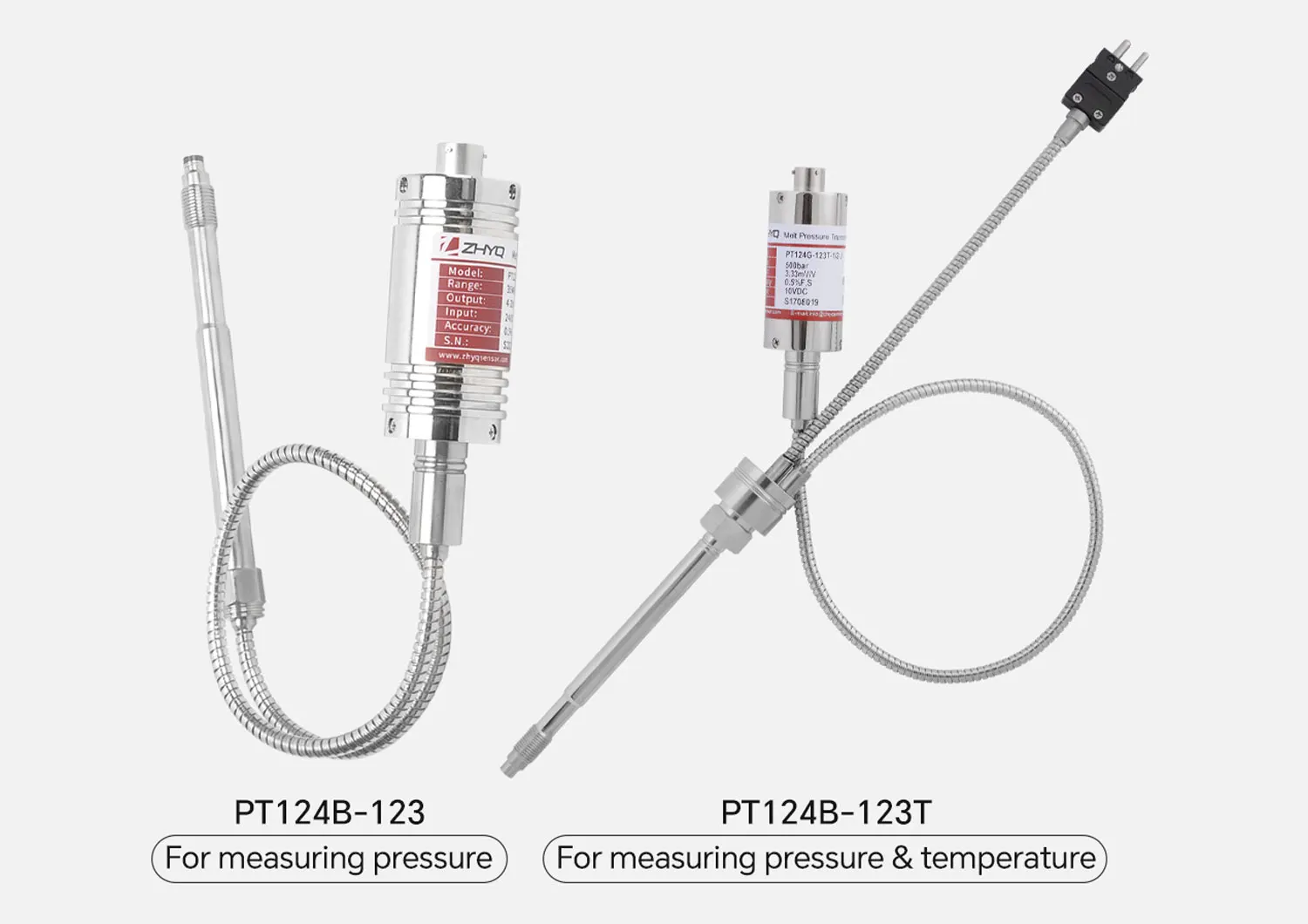 PT124B-123T Industry Economic Type High Temperature Melt Pressure Sensor With Temperature Measurement