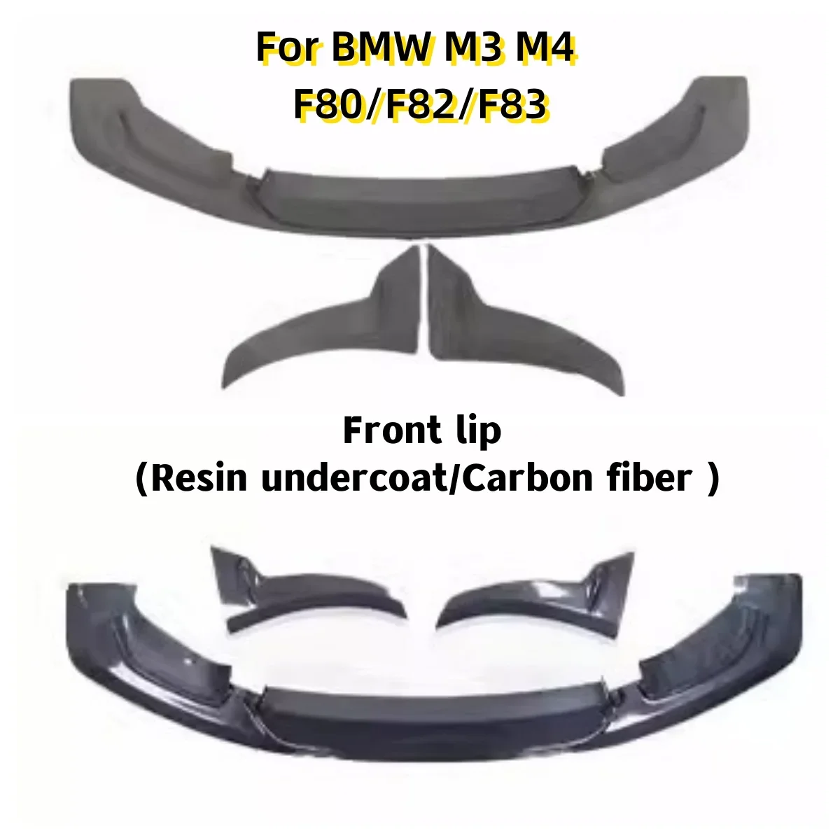 

Передняя губа для BMW M3 M4 F80 F82 F83, модифицированная смола из углеродного волокна, автоматический небольшой объем, передняя лопата, комплект кузова, автомобильные аксессуары