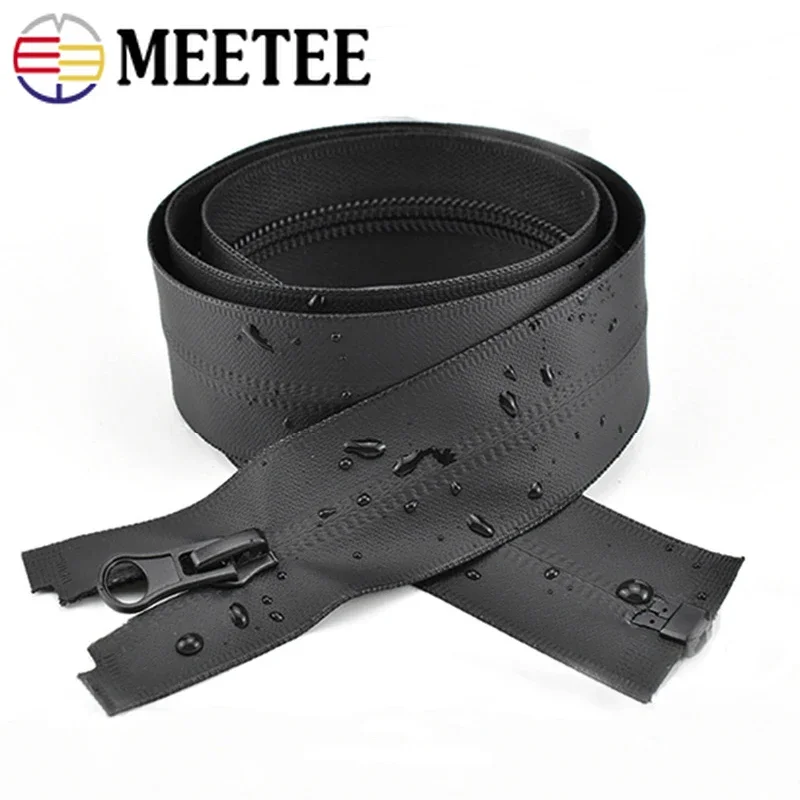 Meetee 1Pc 5# Nylon Waterproof Zippers 15/18/20cm Close-End 40-150cm Open-End DIY Jacket Bag Zip Repair Sewing Accessories