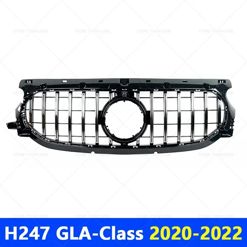 for 2020-2022 H247 GLA-Class Mercedes Benz GLA180 GLA200 GLA250  GLA45 AMG GT Style Upper Bumper Hood Mesh Front Grill Grille