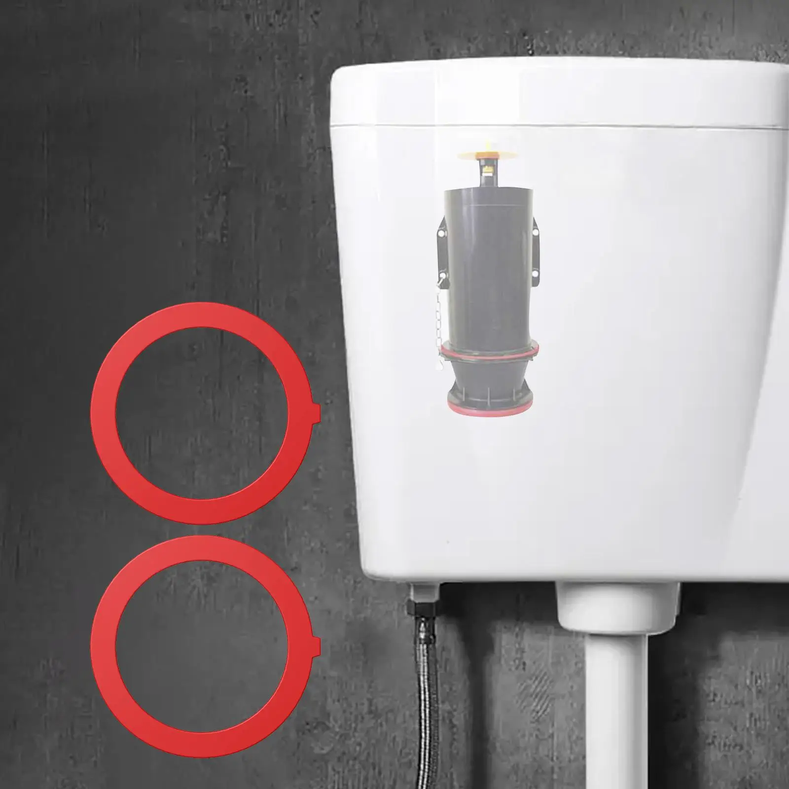 

Комплект из 2 прокладок для сливного клапана унитаза, запчасти для унитаза, прокладка для