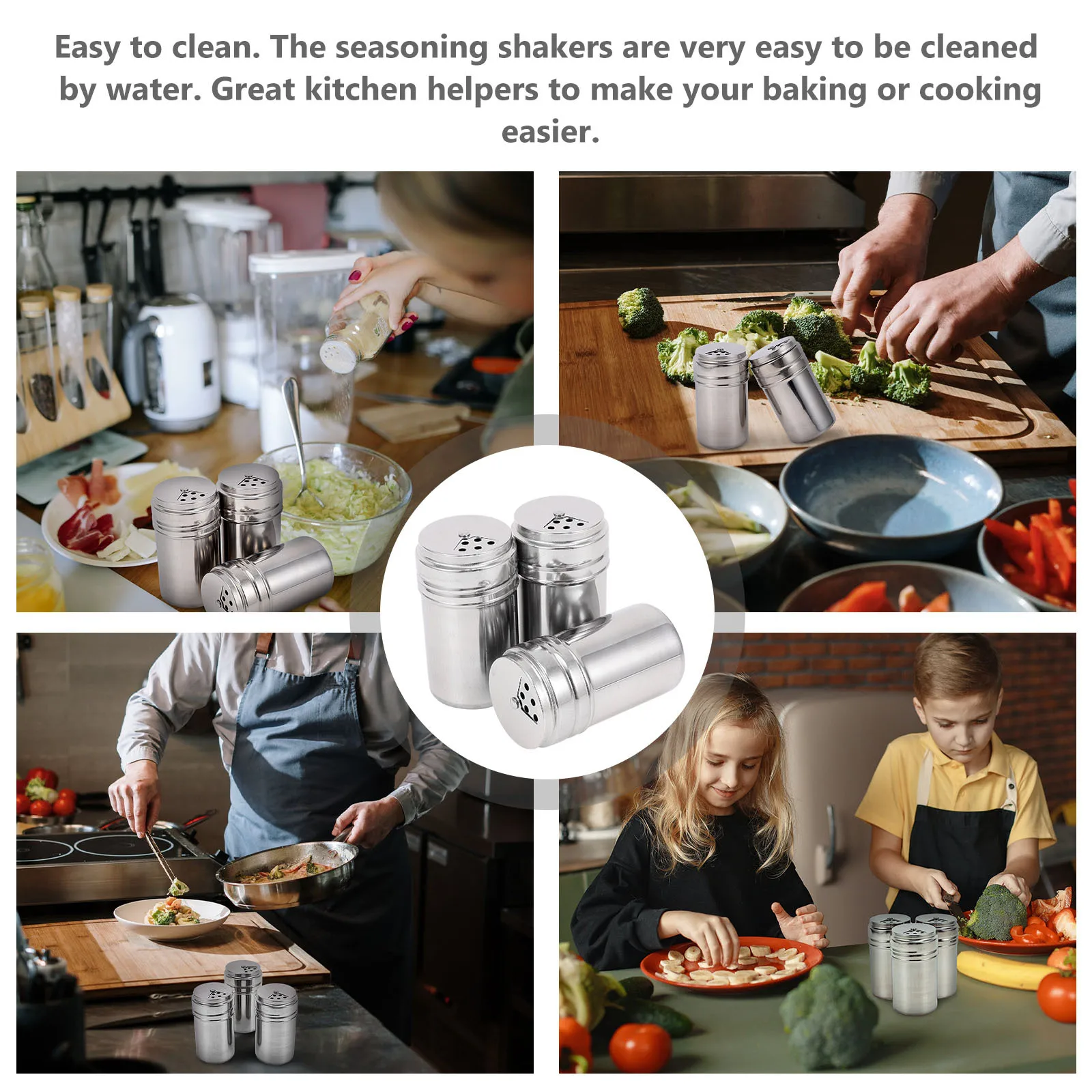 

3Pcs Seasoning Jar Toothpick Holders Multifunctional Spice Containers Kitchen Storage Bottles Portable for Barbecue