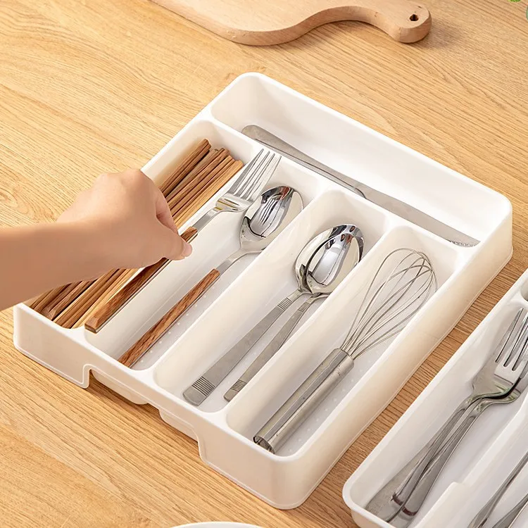 

Multi Slot Kitchen Drawer Storage Rack Functional Tool Sorting Tray Universal Holder for Spatulas Silverware Cooking Accessories