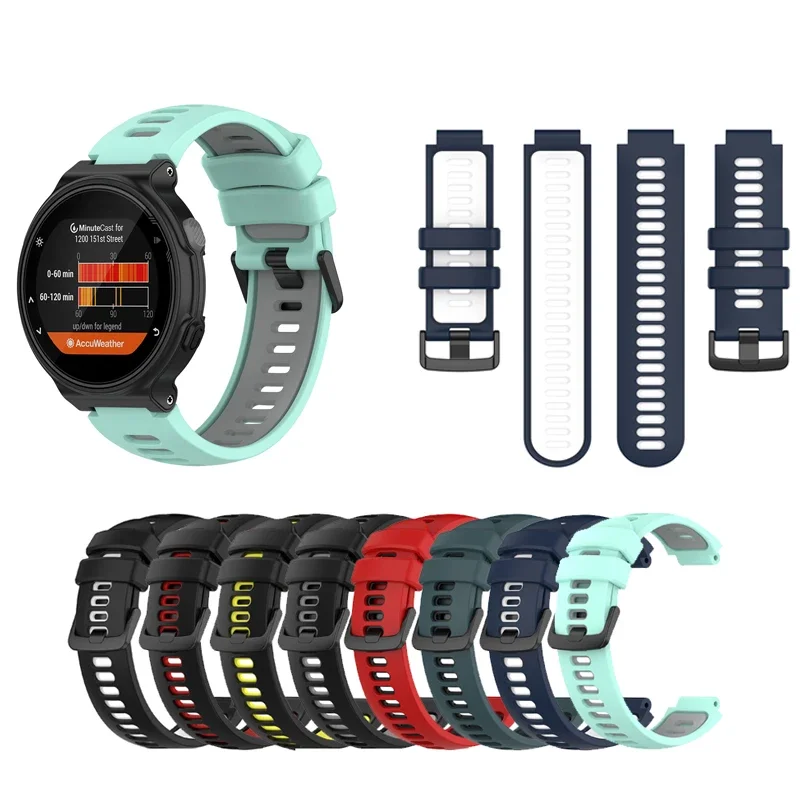 Silicone Smart Watch Band Straps For Garmin Forerunner 735XT 220 230 235 620 630 Replacement Watchband