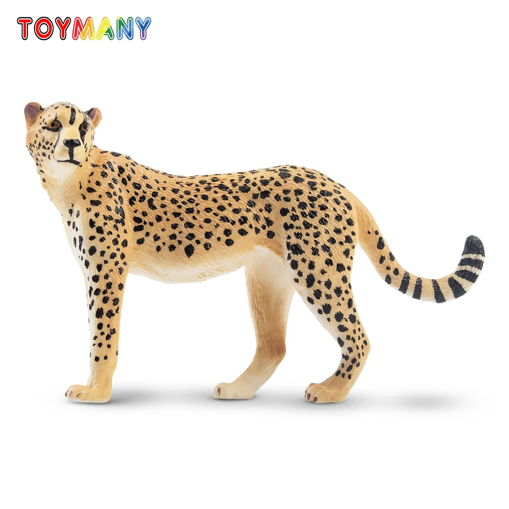 

Toymany Simulation Cheetah Wildlife Animal Model Toy Mini Figures Dolls Action Figurines Toys Children Gift Cake Decoration