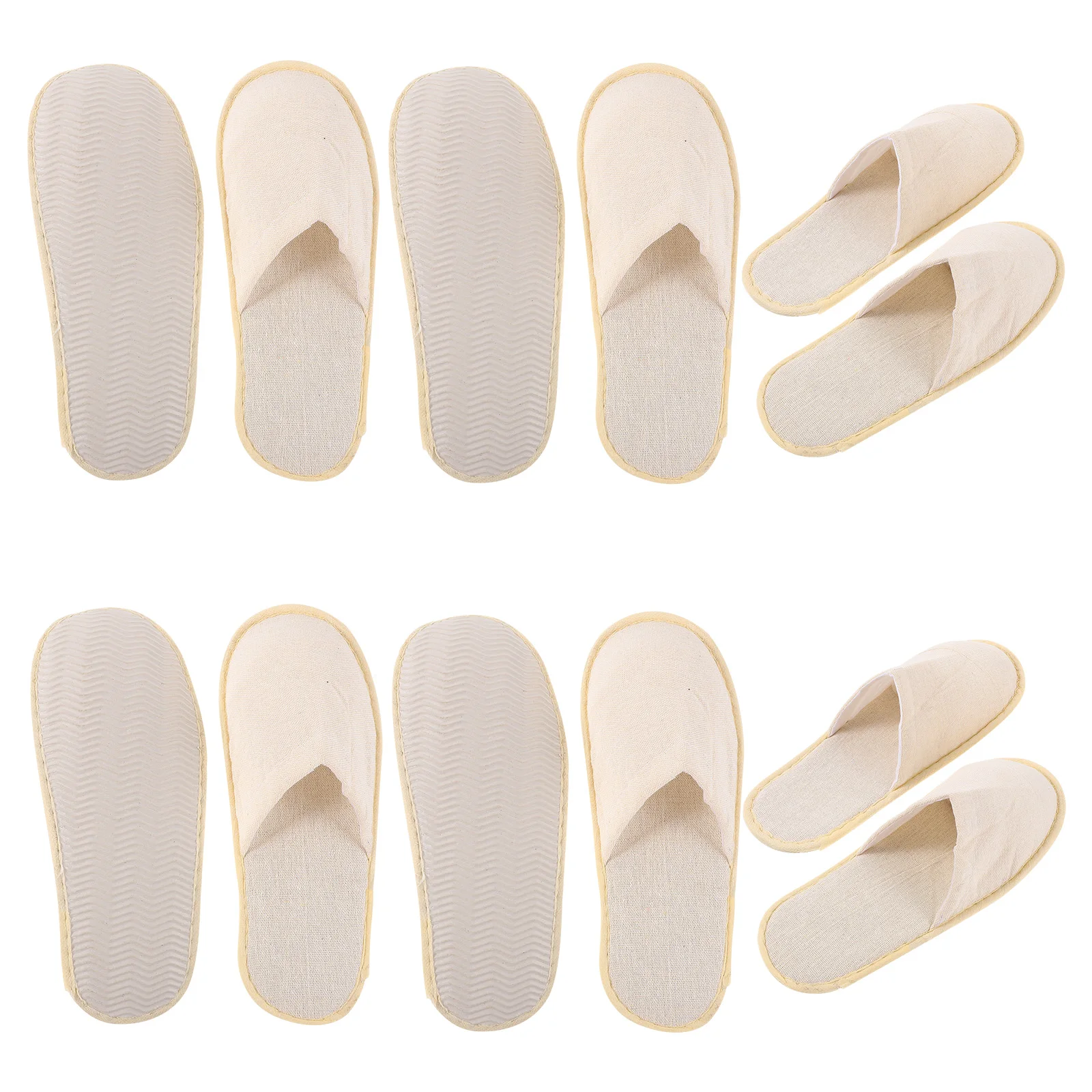 

6 Pairs Travel Slippers Portable Slipper Indoor Outdoor Guest Travel Foldable Slippers High Grade Random Color