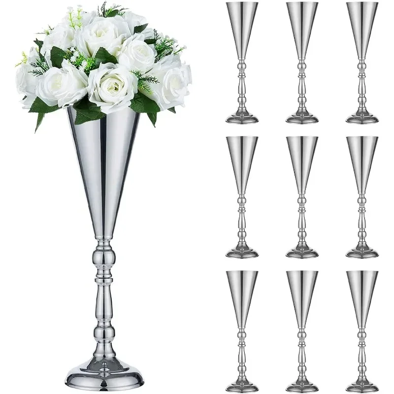 

Trumpet Vase Floral Centerpiece Riser Stand for Wedding Reception Centerpieces Party Event Anniversary Birthday Decoration