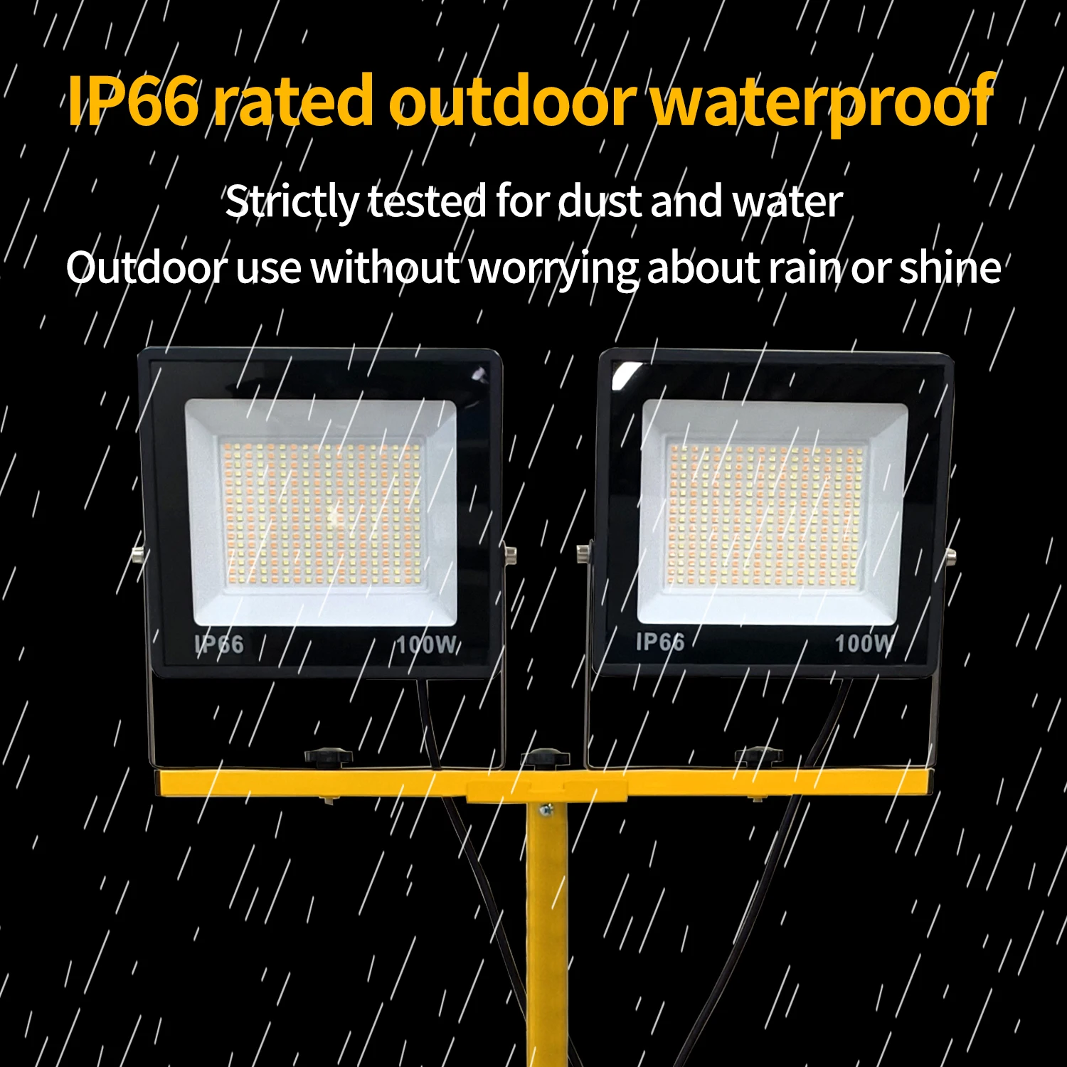 LED Floodlight Work Light with Stand Foldable Tripod for Outdoor Indoor Job Site Workshop Garage Construction Site Lighting