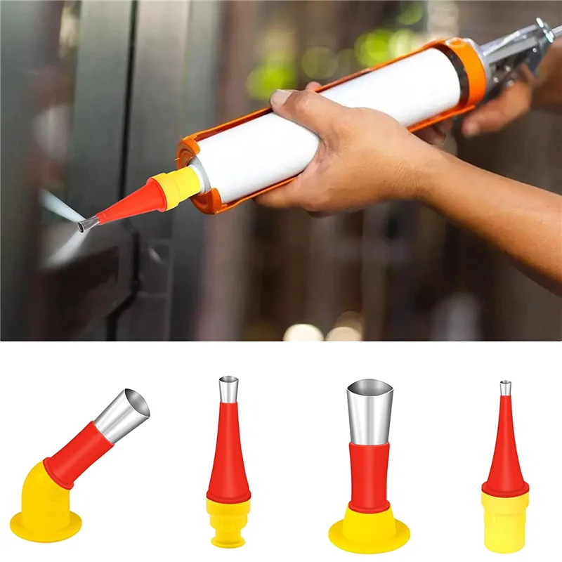 20 Pcs Caulking Nozzle, Reusable Stainless Steel Silicone Caulking Finisher Set, Caulking Tool Kit Caulking Tips Set